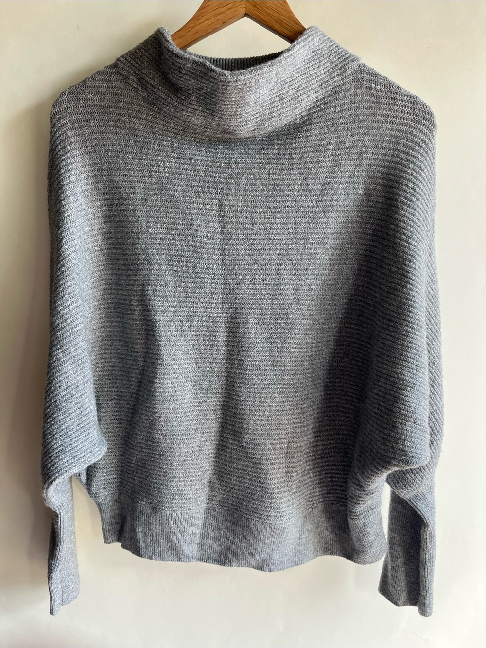 Simply Vera Vera Wang Sweater Dolman Mock Turtleneck Sz XL Women’s Gray EUC